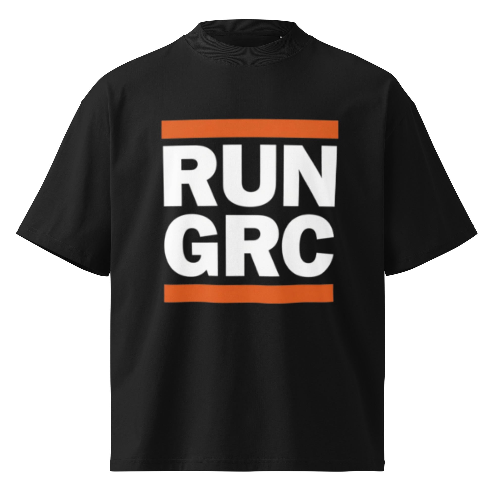 RUN GRC Unisex Organic Oversized High Neck Tee